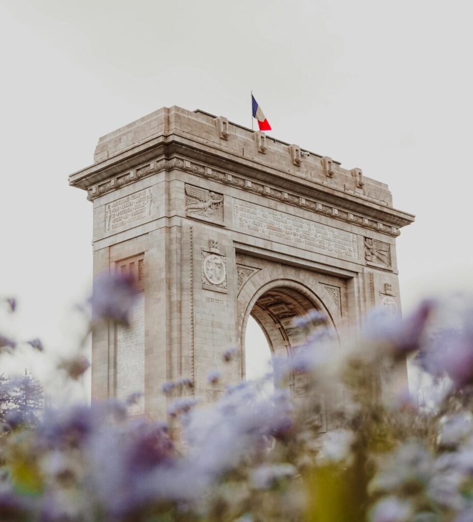 The Arc de Triomphe in Paris, France